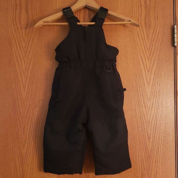 Gently Used Baby Toddler Black Bib Snowpants Sz 18M - Picture 1 of 4